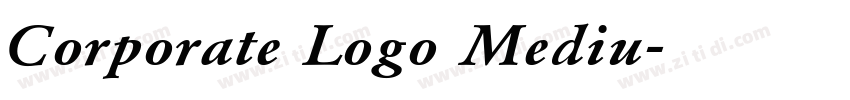 Corporate Logo Mediu字体转换